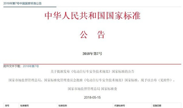 重磅！电动自行车新国标等390项国家标准今日发布